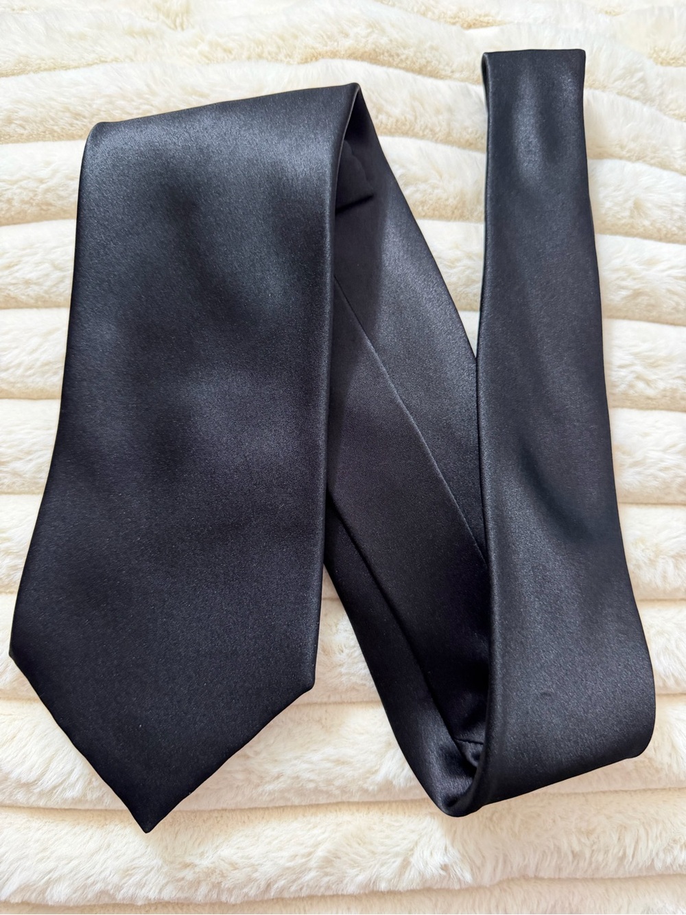 Stefano Ricci Black Satin Men's Tie